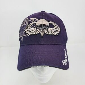 US Air Force Hat Mens Strapback Veteran Retired Officer USAF Airbourne Parachute